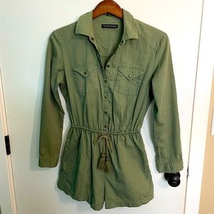 Olive Green Utility Romper